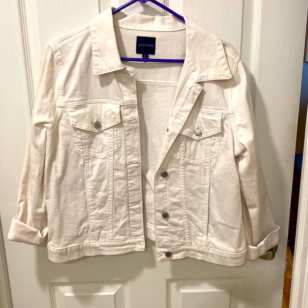 White denim jacket